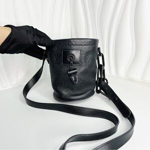 LOUIS VUITTON Shoulder Bag M44628 leather Monogram Shadow Chalk Nano Bag